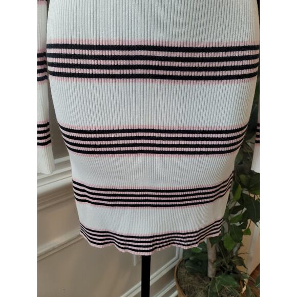 Forever 21 Sweater Dress Women's Large Multicolor Striped Long Sleeve Knit - Picture 5 of 11